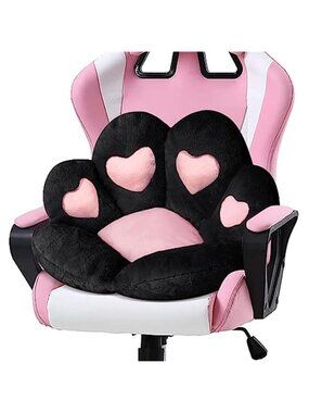 Cute Cat Paw Seat Cushion Plush Soft Chair Pad Lumbar Support Floor Pillow